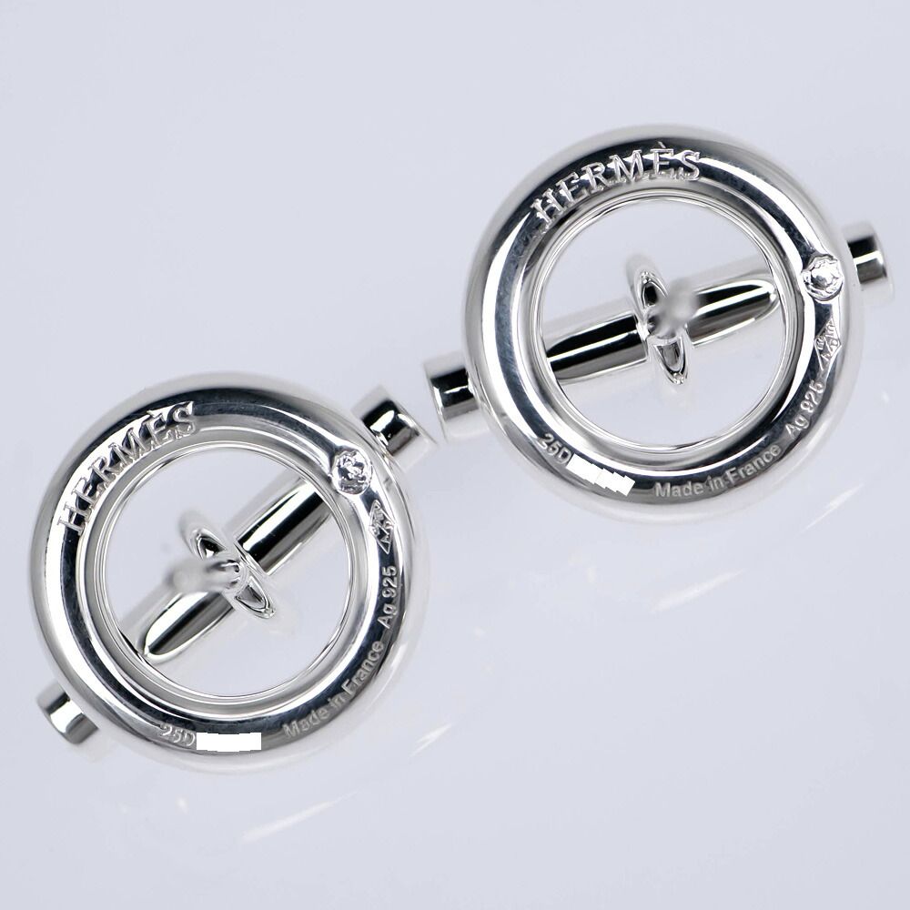 Hermes Earrings Mini Chaine D'ancre Silver — view 5