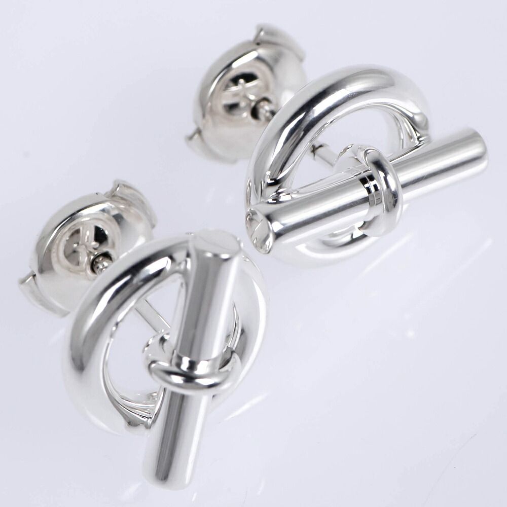 Hermes Earrings Mini Chaine D'ancre Silver — view 4