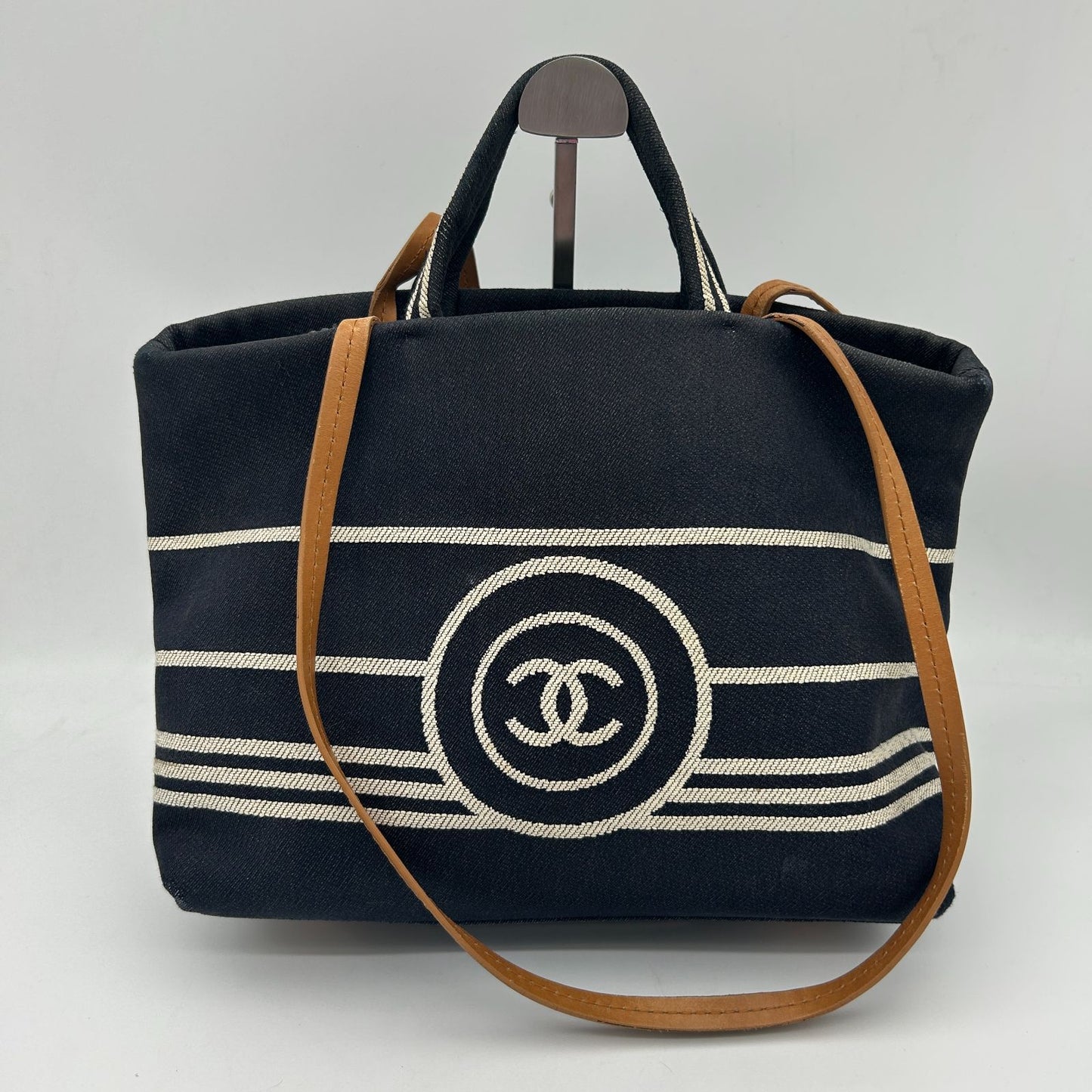 Chanel CC Logo Shopping in Denim Tote No 19