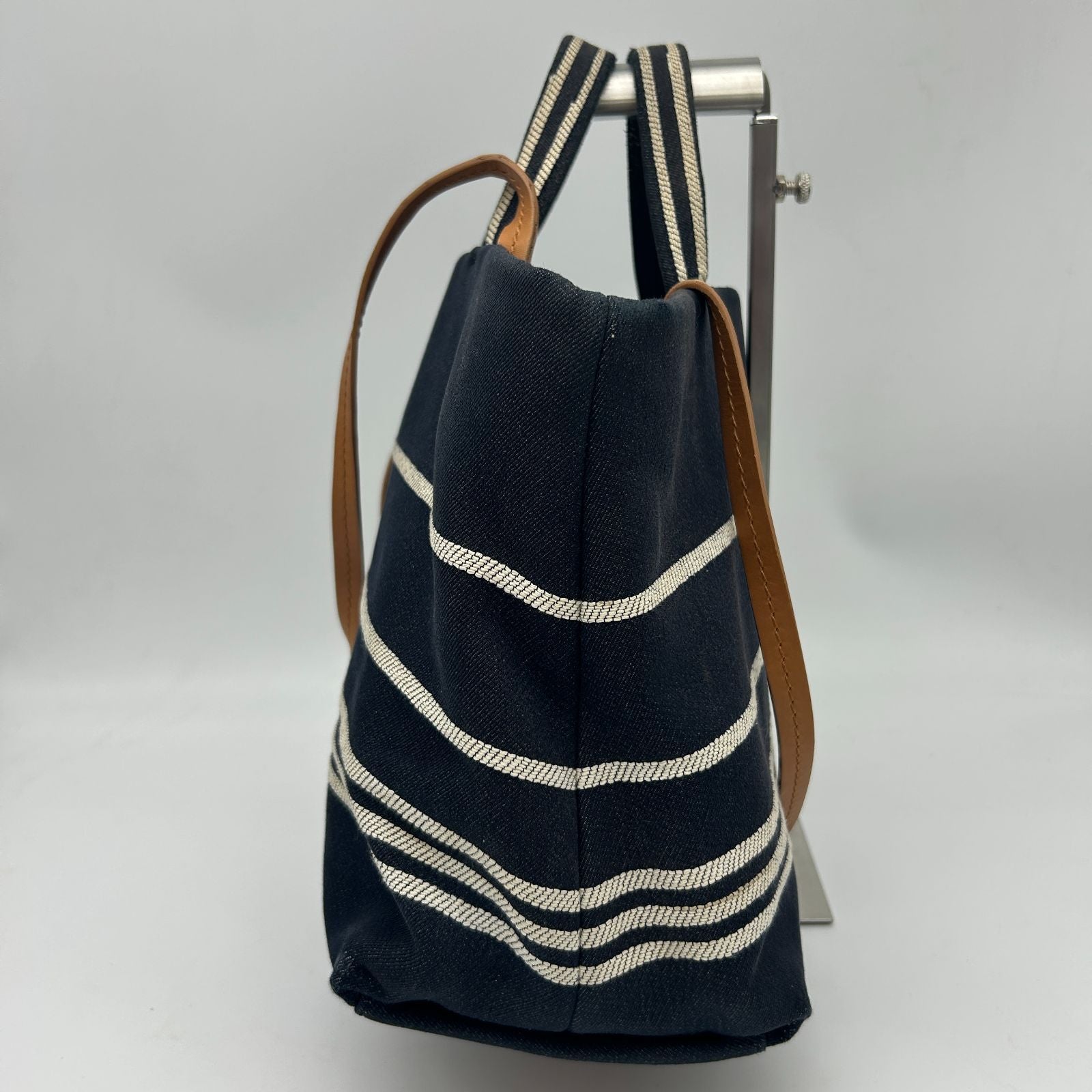 Chanel CC Logo Shopping in Denim Tote No 19 — view 3
