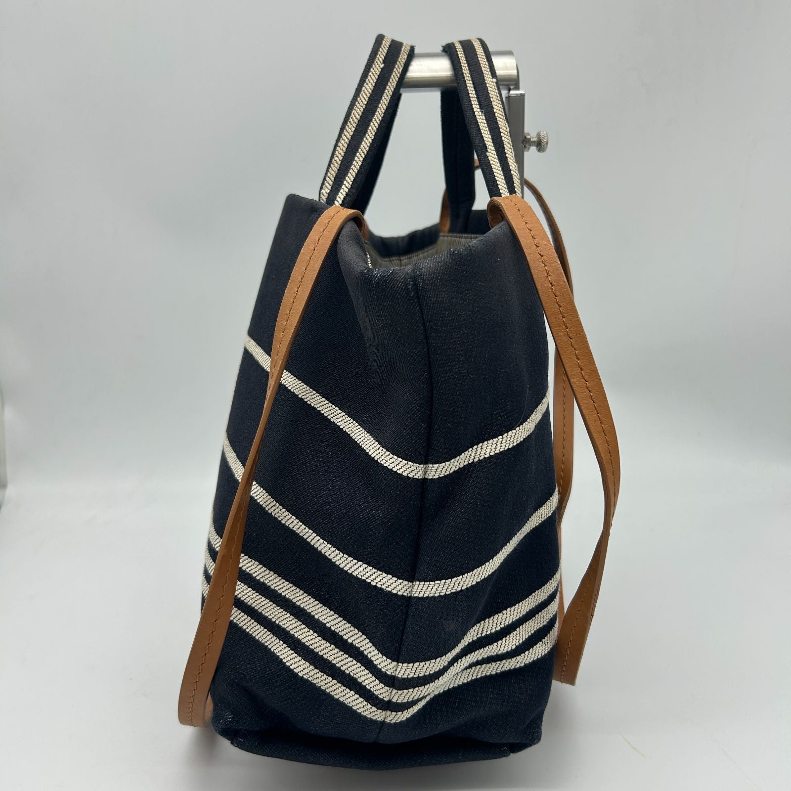 Chanel CC Logo Shopping in Denim Tote No 19 — view 2