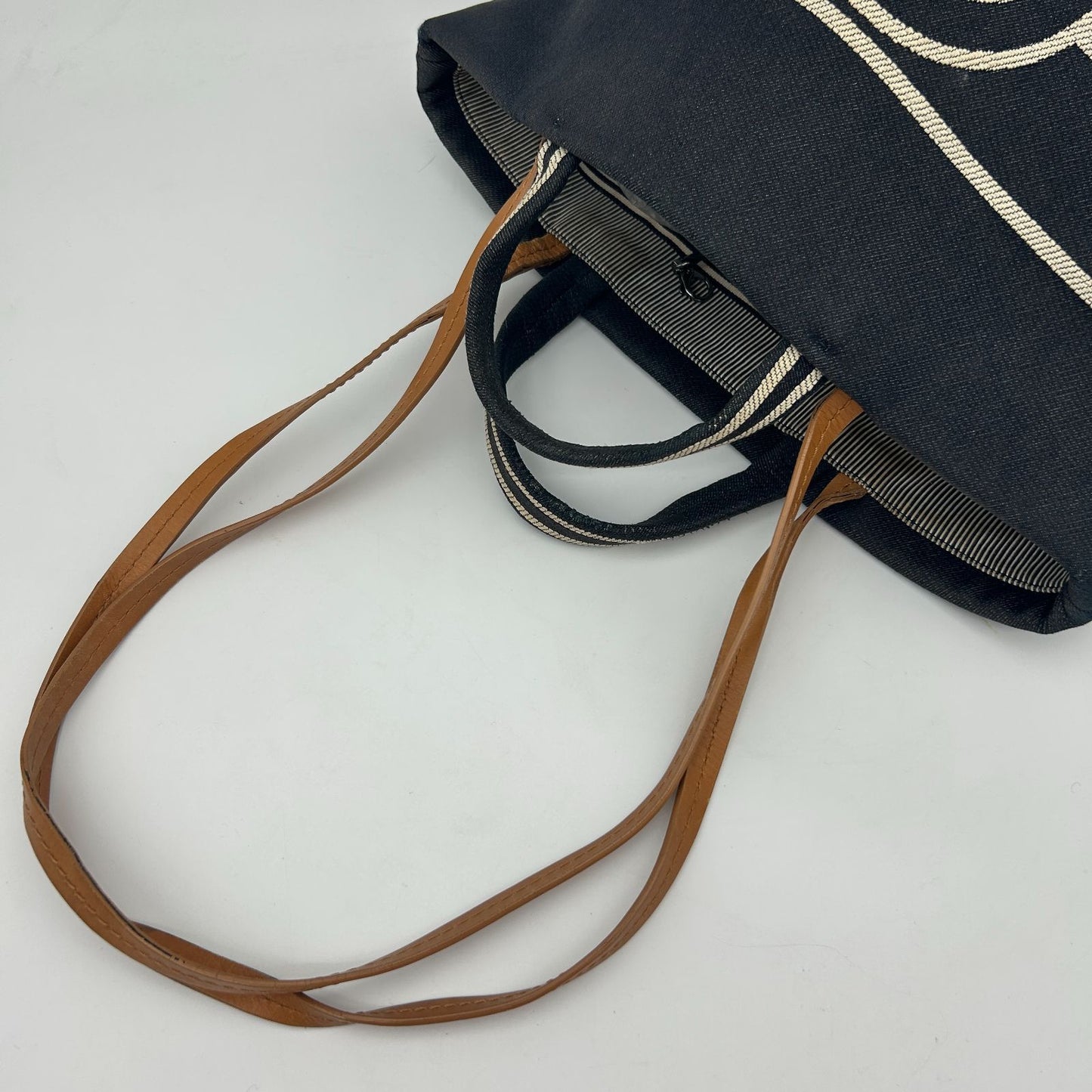 Chanel CC Logo Shopping in Denim Tote No 19 — view 5