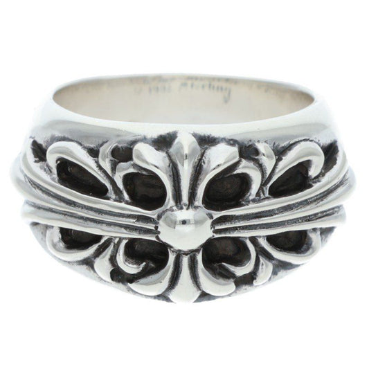 Chrome Hearts Flrl Crs Floral Cross Silver Ring