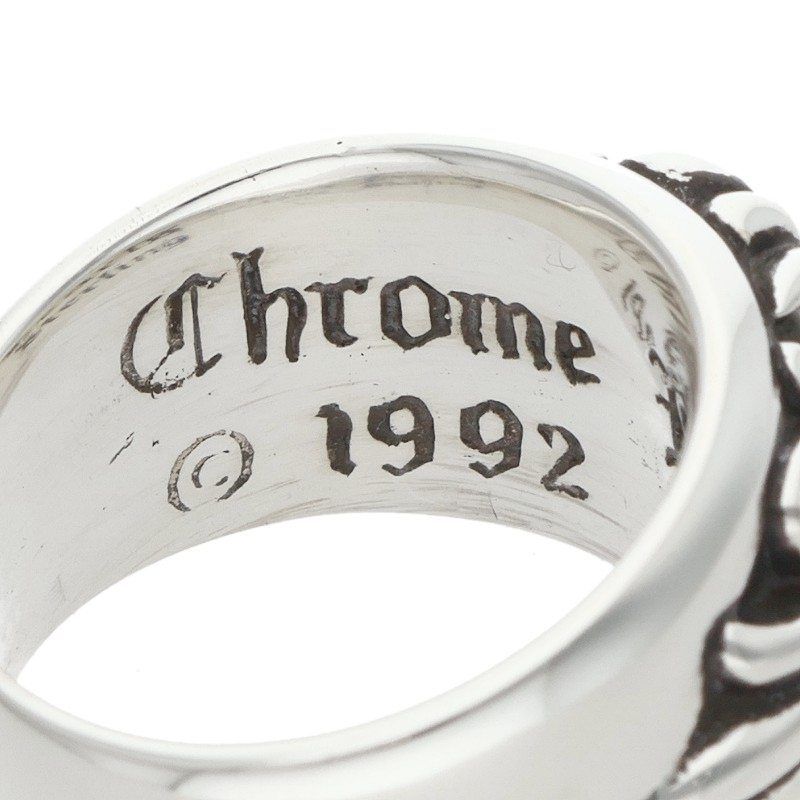 Chrome Hearts Flrl Crs Floral Cross Silver Ring — view 3