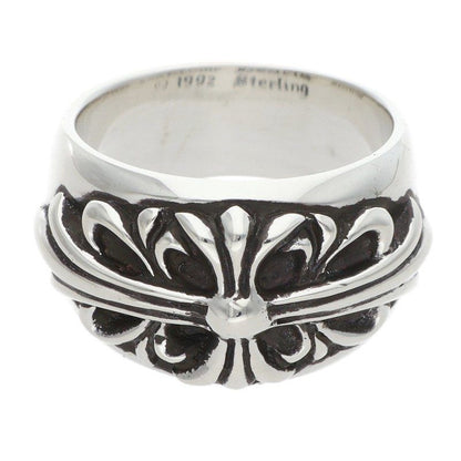 Chrome Hearts Flrl Crs Floral Cross Silver Ring