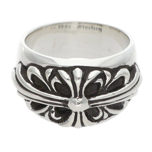 Chrome Hearts Flrl Crs Floral Cross Silver Ring