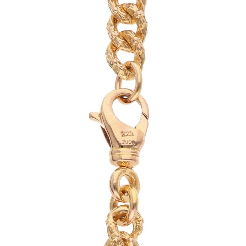 Chrome Hearts 22k Fncy Mini Extra Fancy Mini Chain Gold Necklace — view 4
