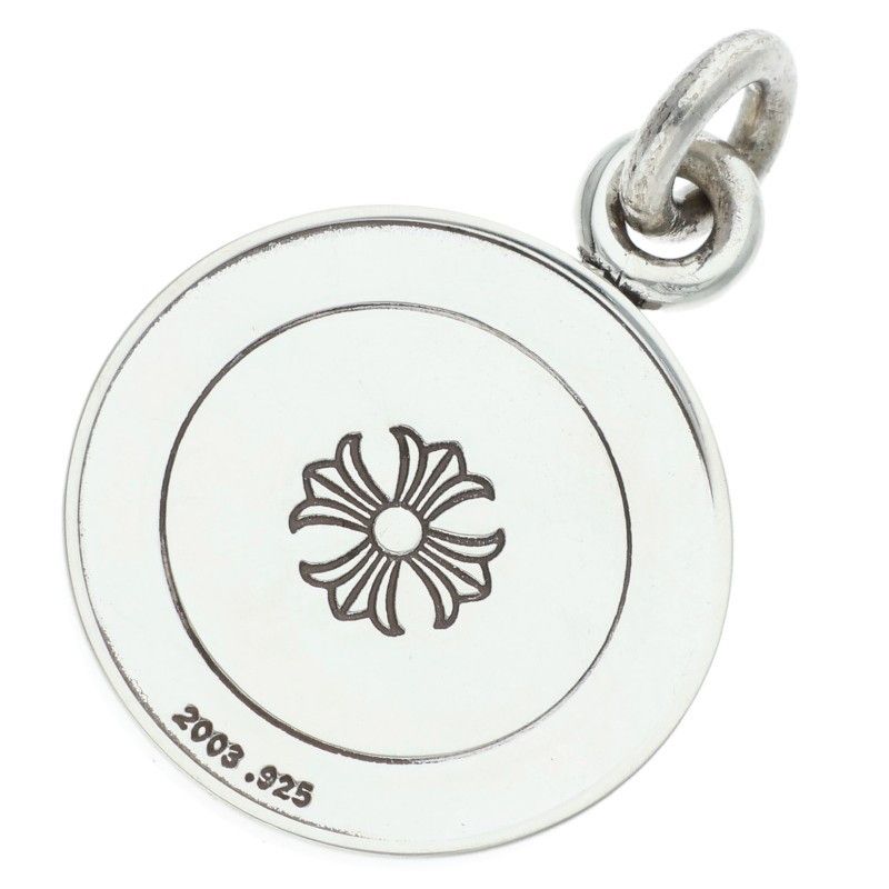 Chrome Hearts Chrm Angl Mdl Angel Medal Charm V2 Silver Necklace Top — view 2