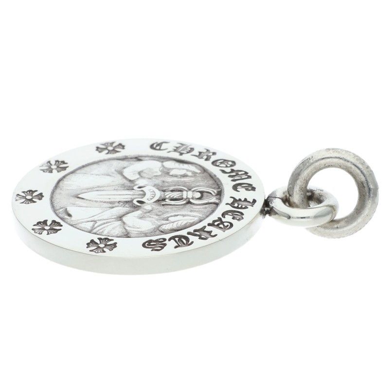 Chrome Hearts Chrm Angl Mdl Angel Medal Charm V2 Silver Necklace Top — view 4