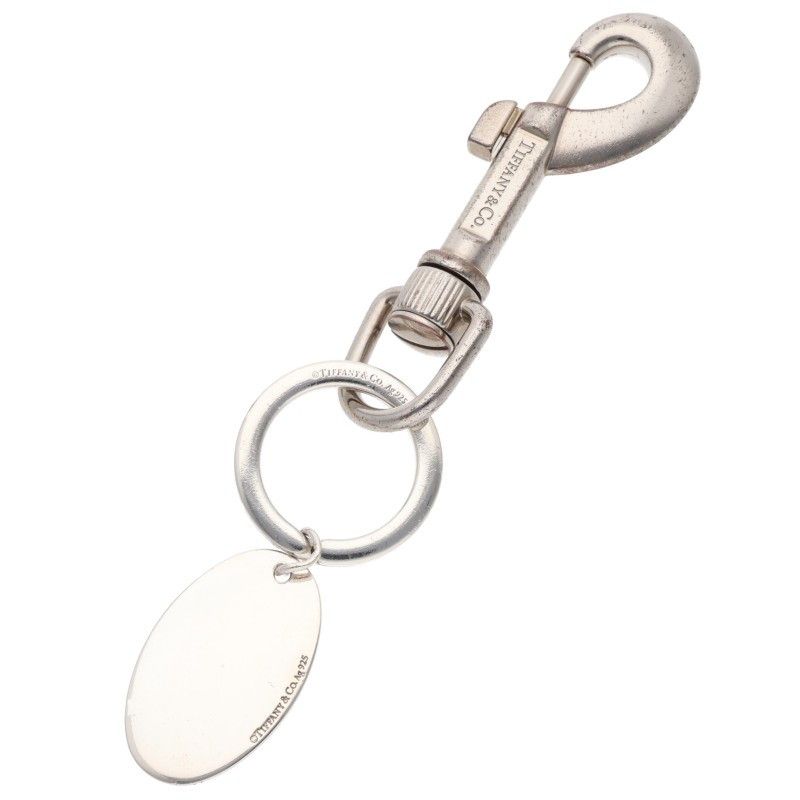 Tiffany & Co Supreme Oval Tag Keyring Tag Silver Key — view 2