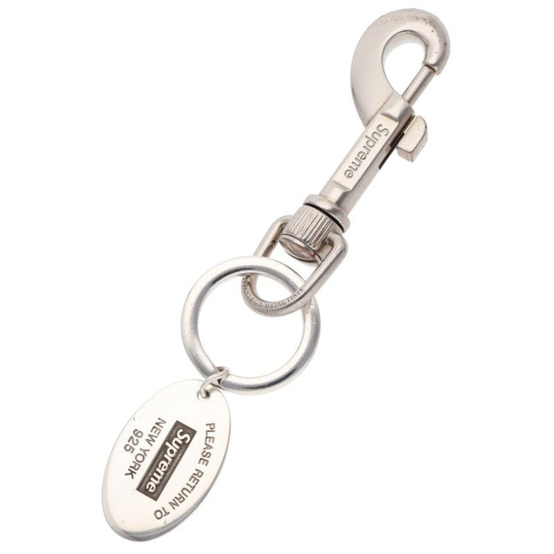 Tiffany & Co Supreme Oval Tag Keyring Tag Silver Key