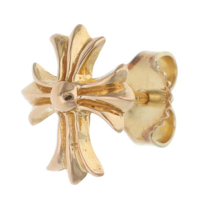 Chrome Hearts 22k No2 CH Crs 22k CH Cross Stud Gold Earrings
