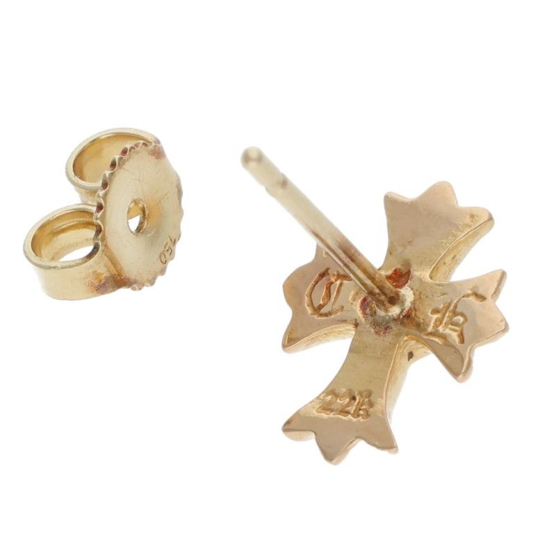 Chrome Hearts 22k No2 CH Crs 22k CH Cross Stud Gold Earrings — view 5