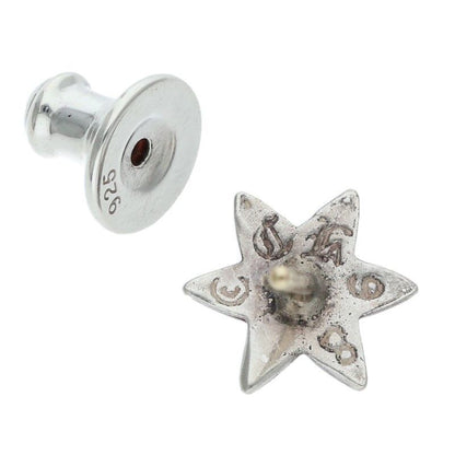 Chrome Hearts CO Star Stud Silver Earrings — view 4
