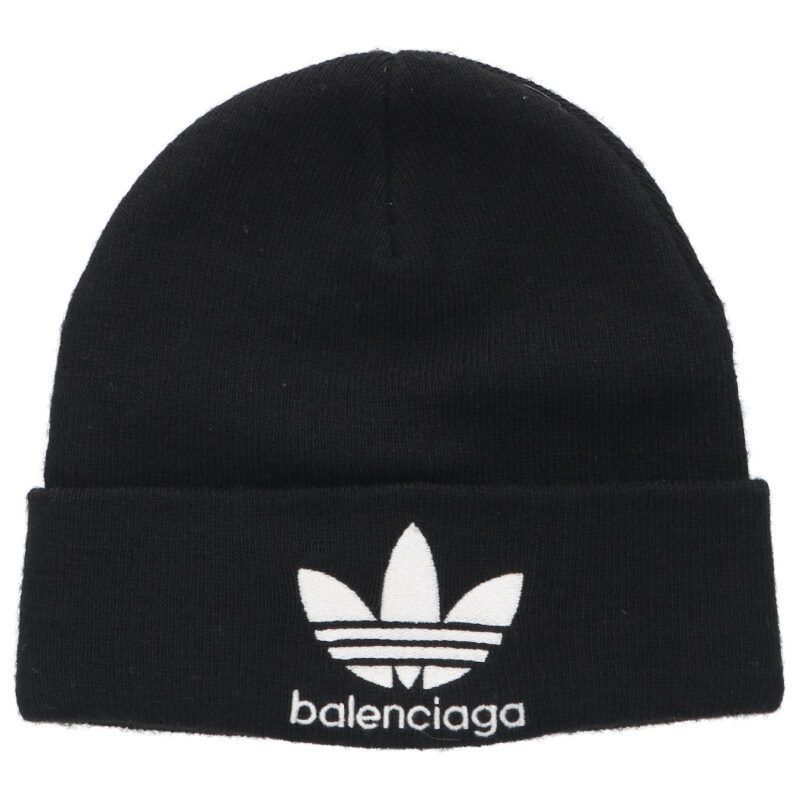 Balenciaga Adidas Logo Embroidered Knit Hat