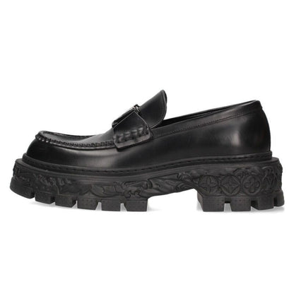 Louis Vuitton Baroque Line LV Logo Buckle Leather Davi Shoes Loafers
