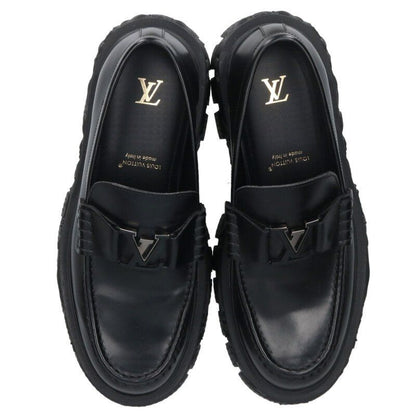 Louis Vuitton Baroque Line LV Logo Buckle Leather Davi Shoes Loafers — view 4