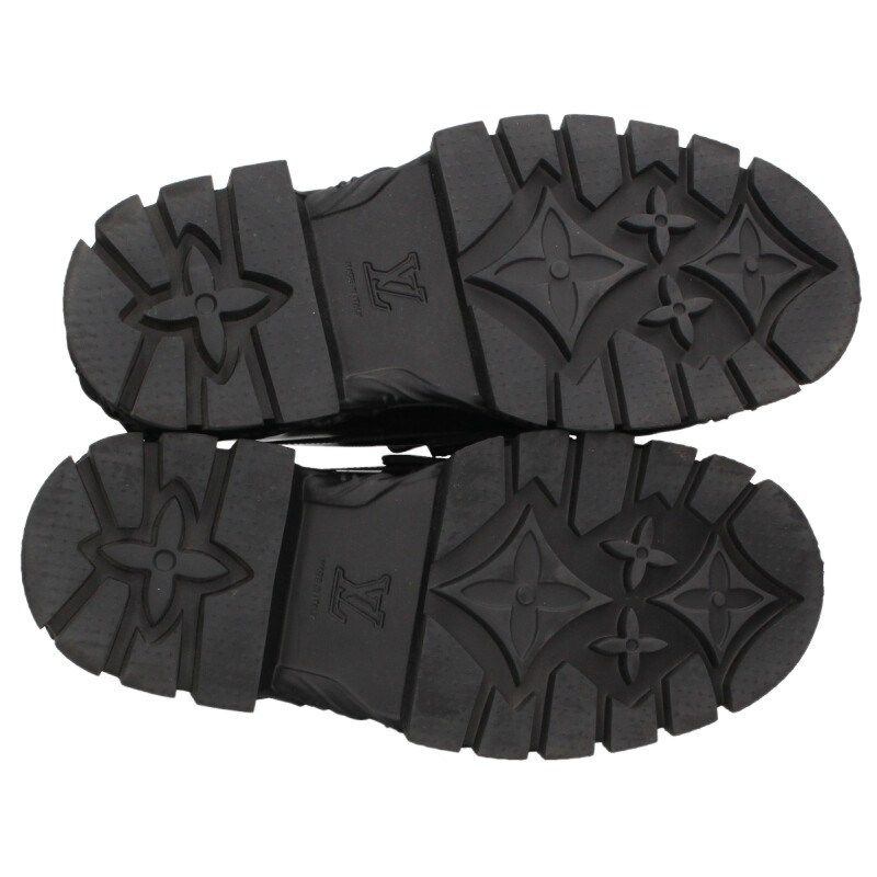 Louis Vuitton Baroque Line LV Logo Buckle Leather Davi Shoes Loafers — view 3