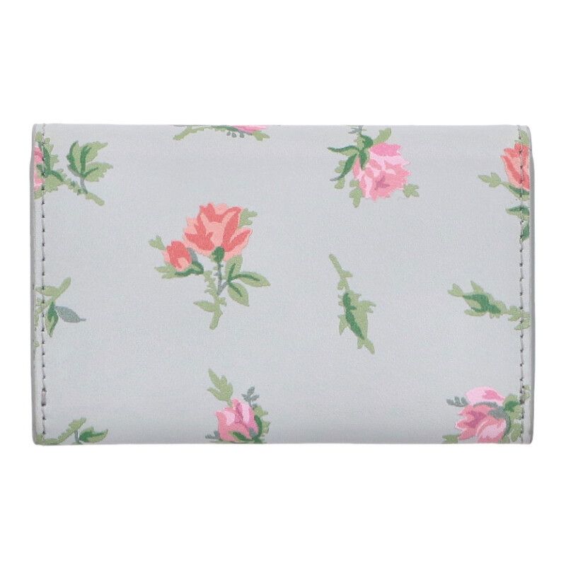 Prada Flower Print Triangle Logo Card Case — view 2