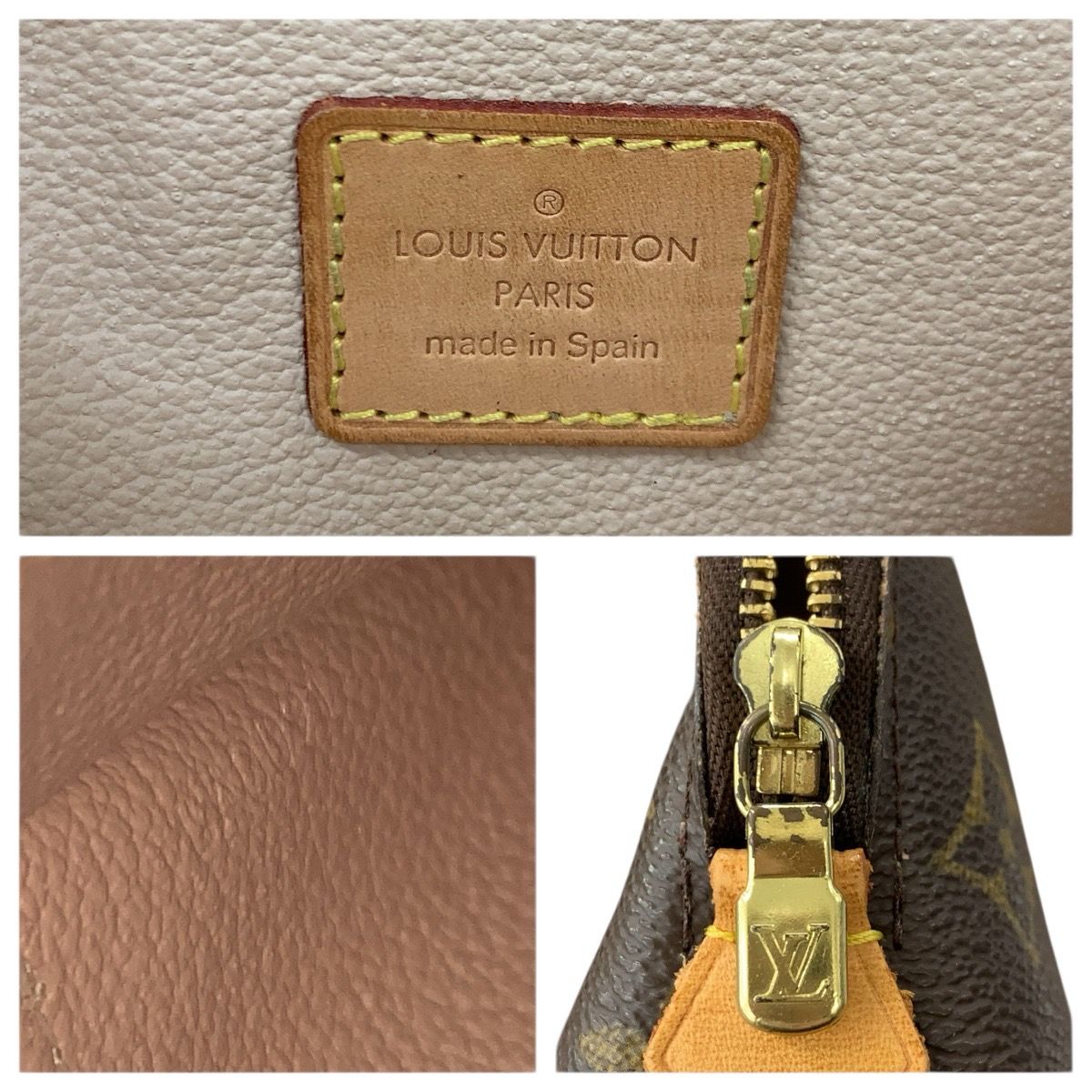 Louis Vuitton Monogram Pochette Cosmetic PM Brown Pouch Makeup — view 3