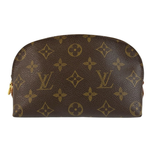 Louis Vuitton Monogram Pochette Cosmetic PM Brown Pouch Makeup