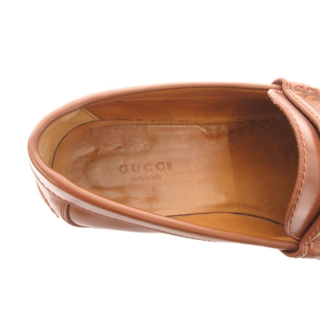 Gucci Loafers Shoes Interlocking Leather 37 Brown — view 7