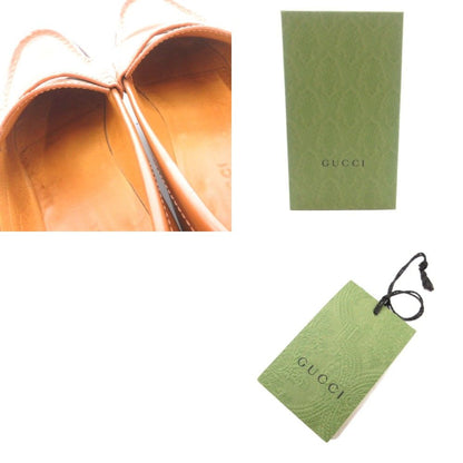 Gucci Loafers Shoes Interlocking Leather 37 Brown — view 9