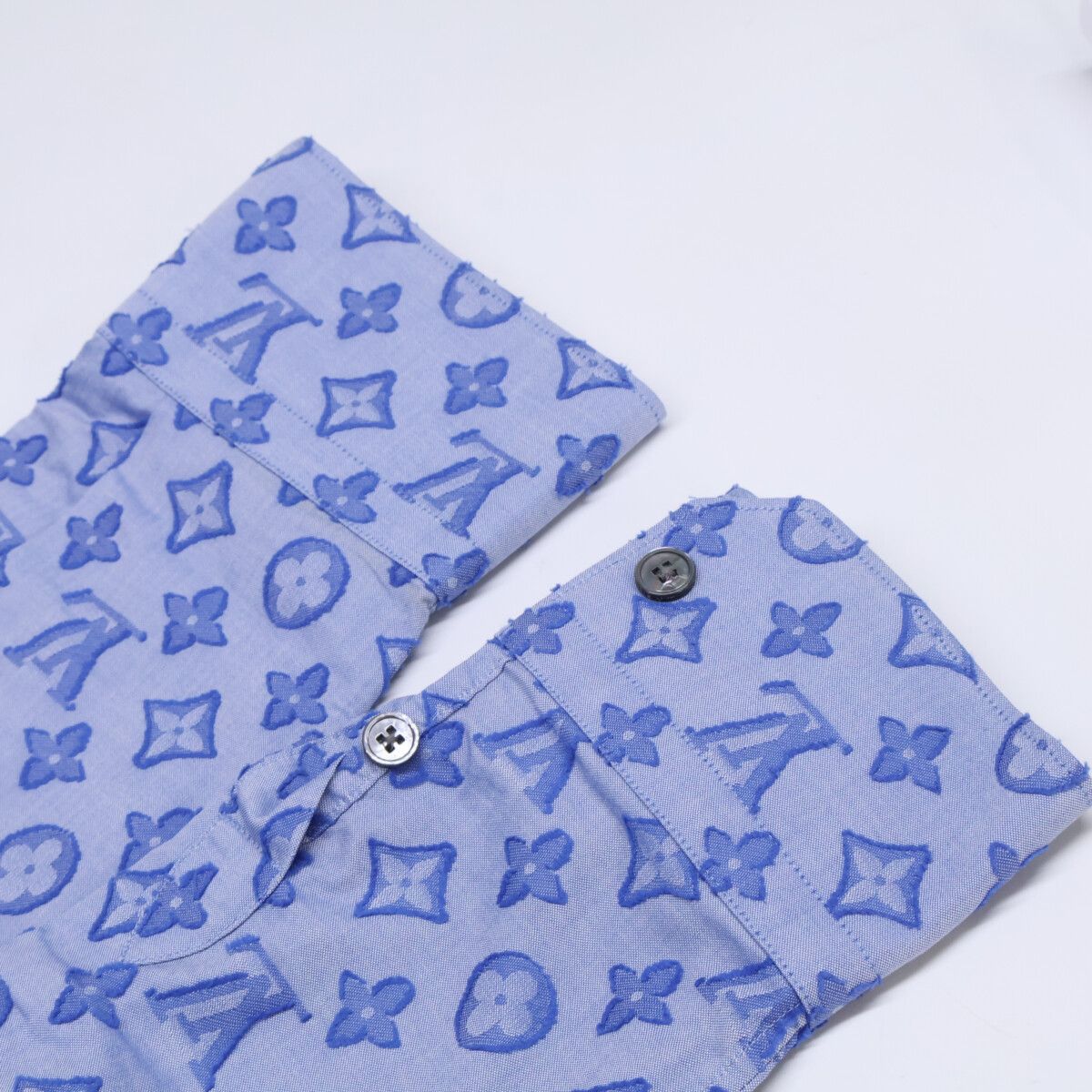 Louis Vuitton Monogram Chambray Long Sleeve Shirt XL — view 8