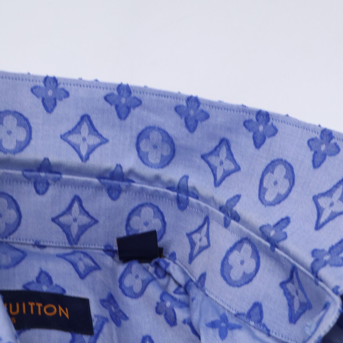 Louis Vuitton Monogram Chambray Long Sleeve Shirt XL — view 4