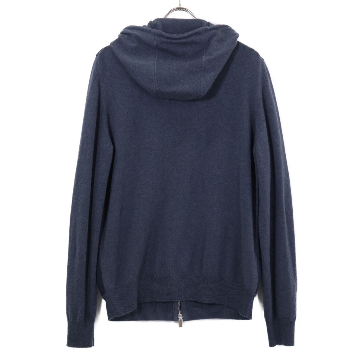 Hermes Suede Leather Contrast Zip Up Hoodie — view 2