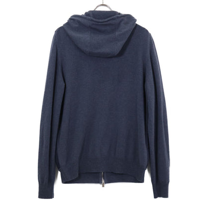 Hermes Suede Leather Contrast Zip Up Hoodie — view 2