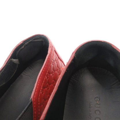 Gucci Slip on Shoes Leather GG Pattern Side Gore 37 Red — view 5