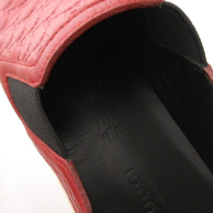 Gucci Slip on Shoes Leather GG Pattern Side Gore 37 Red — view 8