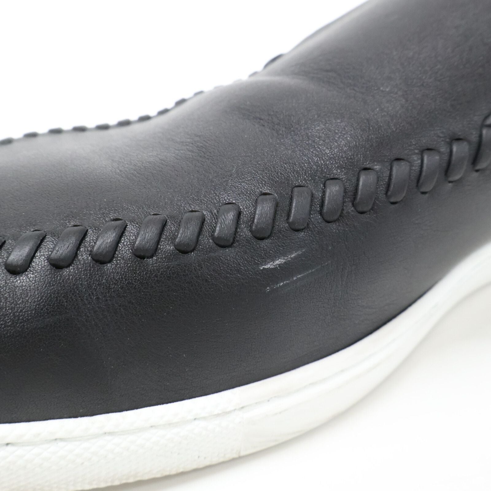 Hermes Black Julian Moccasins Leather Slip on Sneakers — view 9
