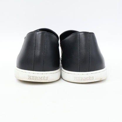 Hermes Black Julian Moccasins Leather Slip on Sneakers — view 3