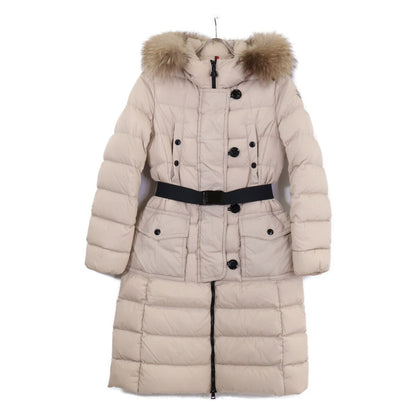 Moncler Genevriette Belt Fur Hoodie Down Jacket 00