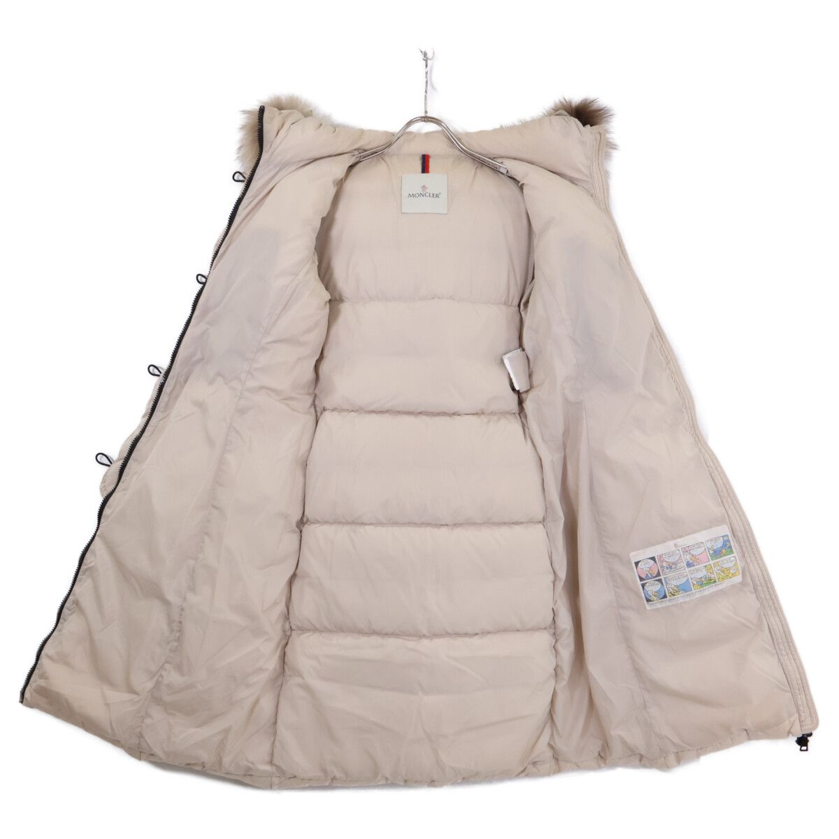 Moncler Genevriette Belt Fur Hoodie Down Jacket 00 — view 3