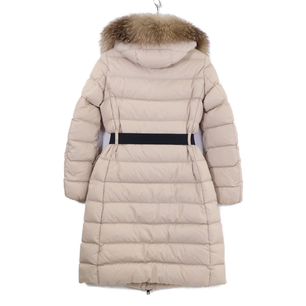 Moncler Genevriette Belt Fur Hoodie Down Jacket 00 — view 2