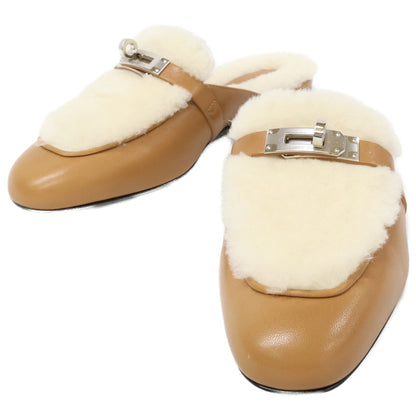 Hermes Leather Oz Kelly Mules