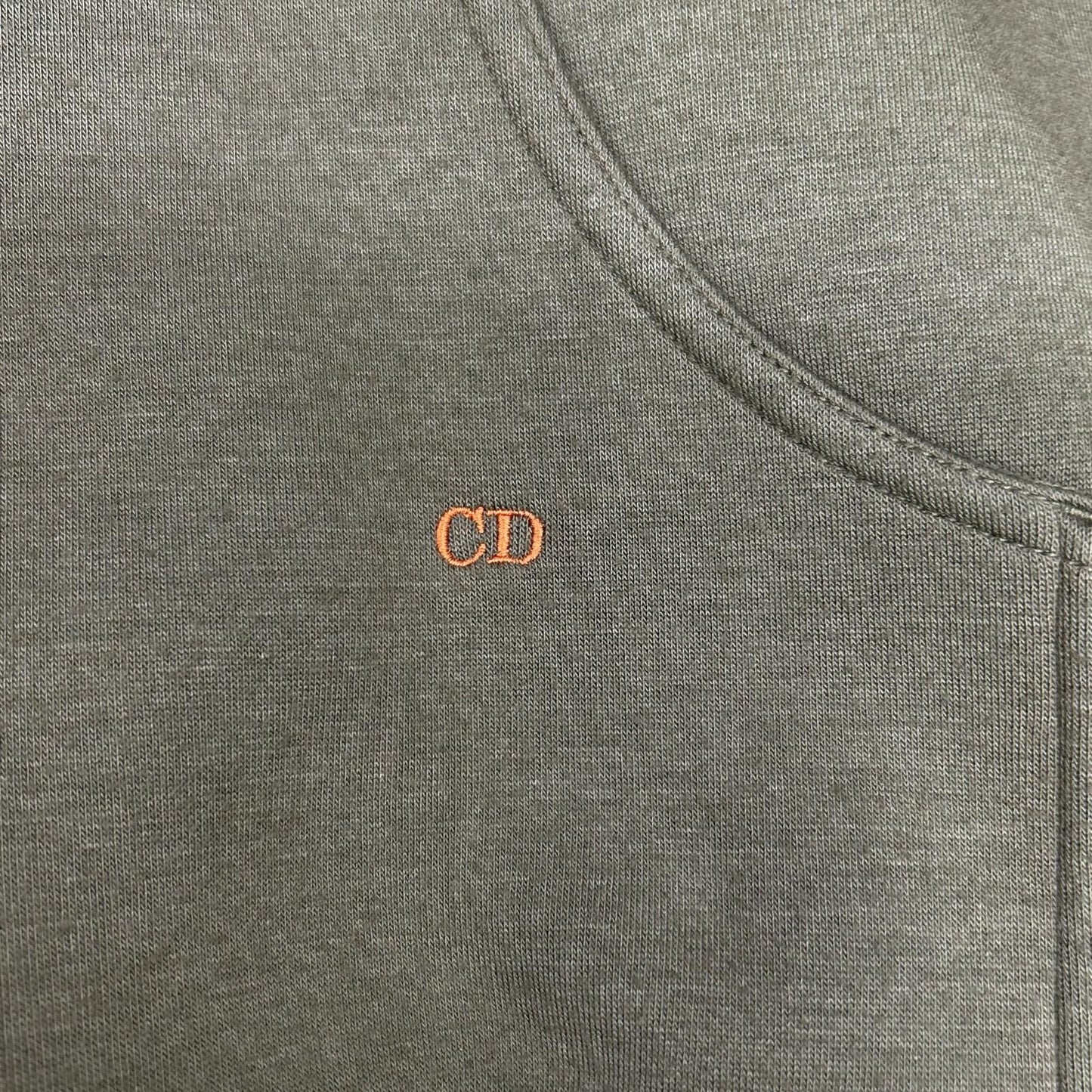 Dior Homme Khaki Orange Zip Up Sweatshirt Hoodie — view 8