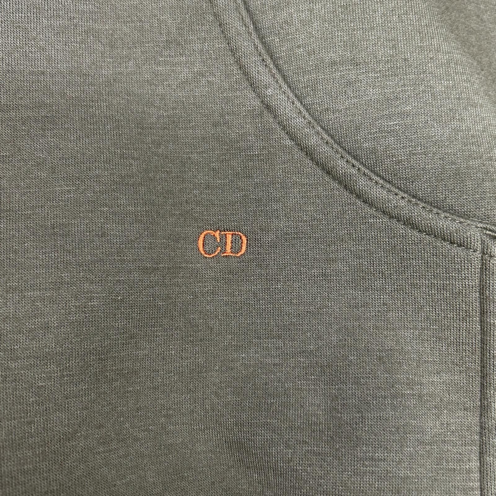 Dior Homme Khaki Orange Zip Up Sweatshirt Hoodie — view 8