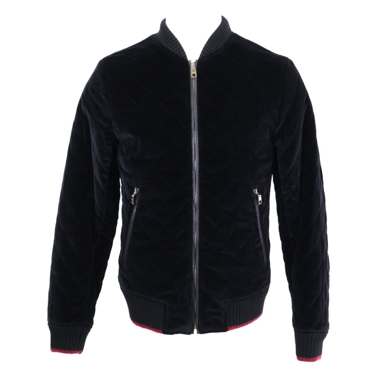 Dolce & Gabbana Velour Quilted Padded Jacket 44