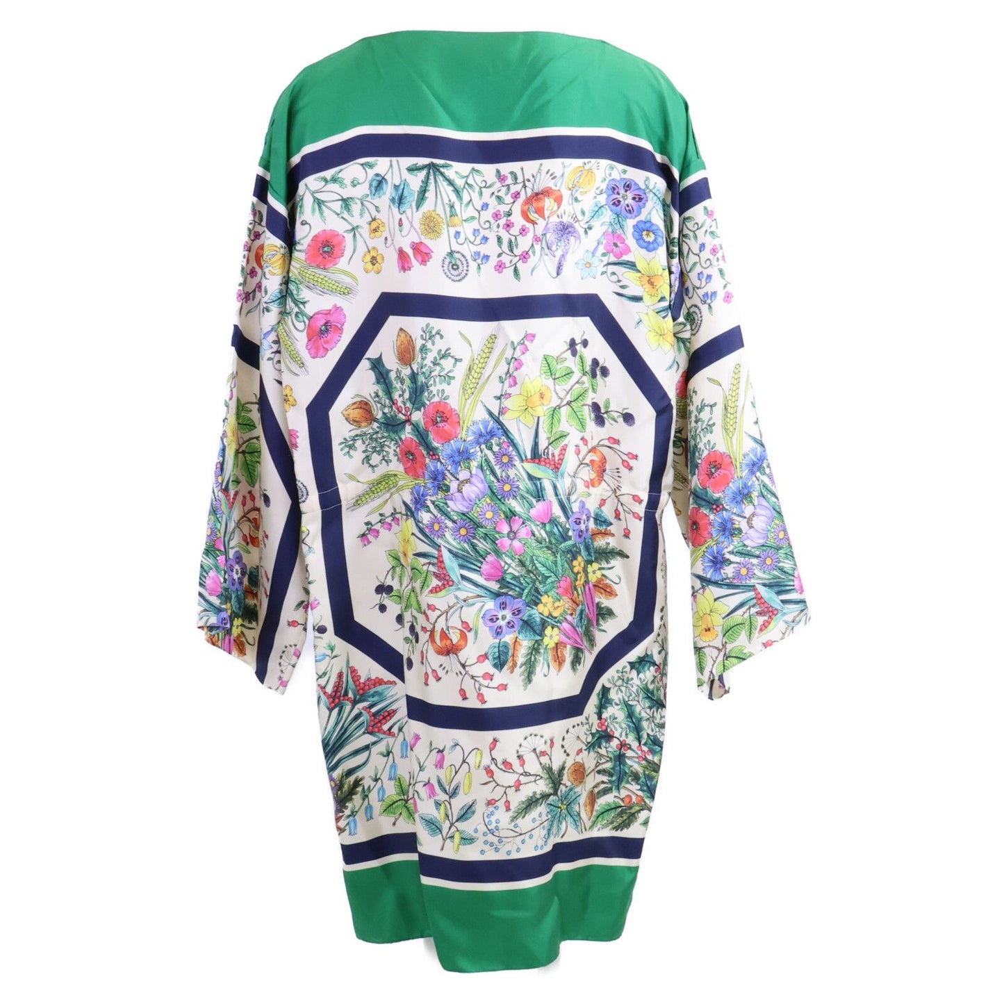 Gucci Scarf Pattern Waist Ribbon Silk Dress — view 2