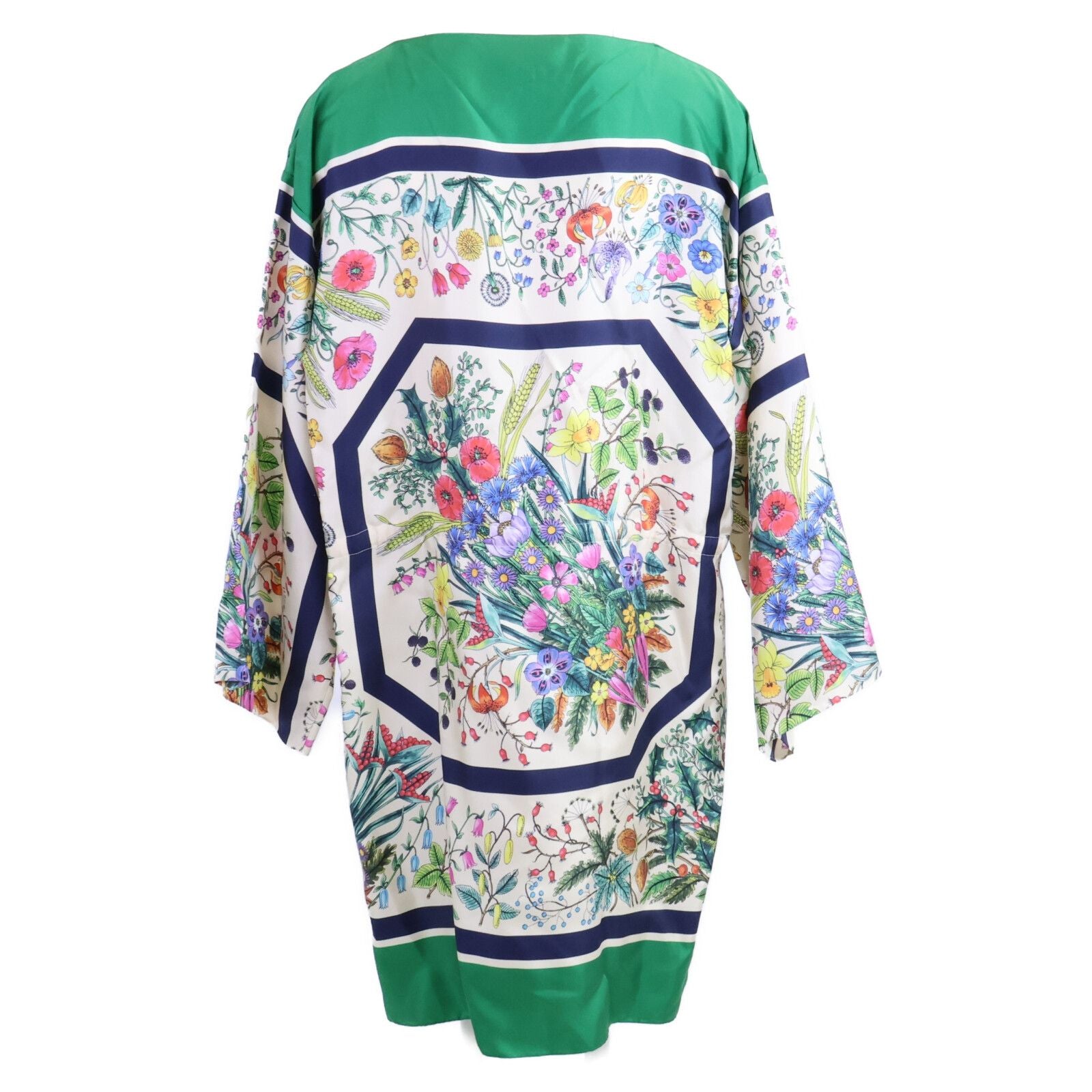 Gucci Scarf Pattern Waist Ribbon Silk Dress — view 2