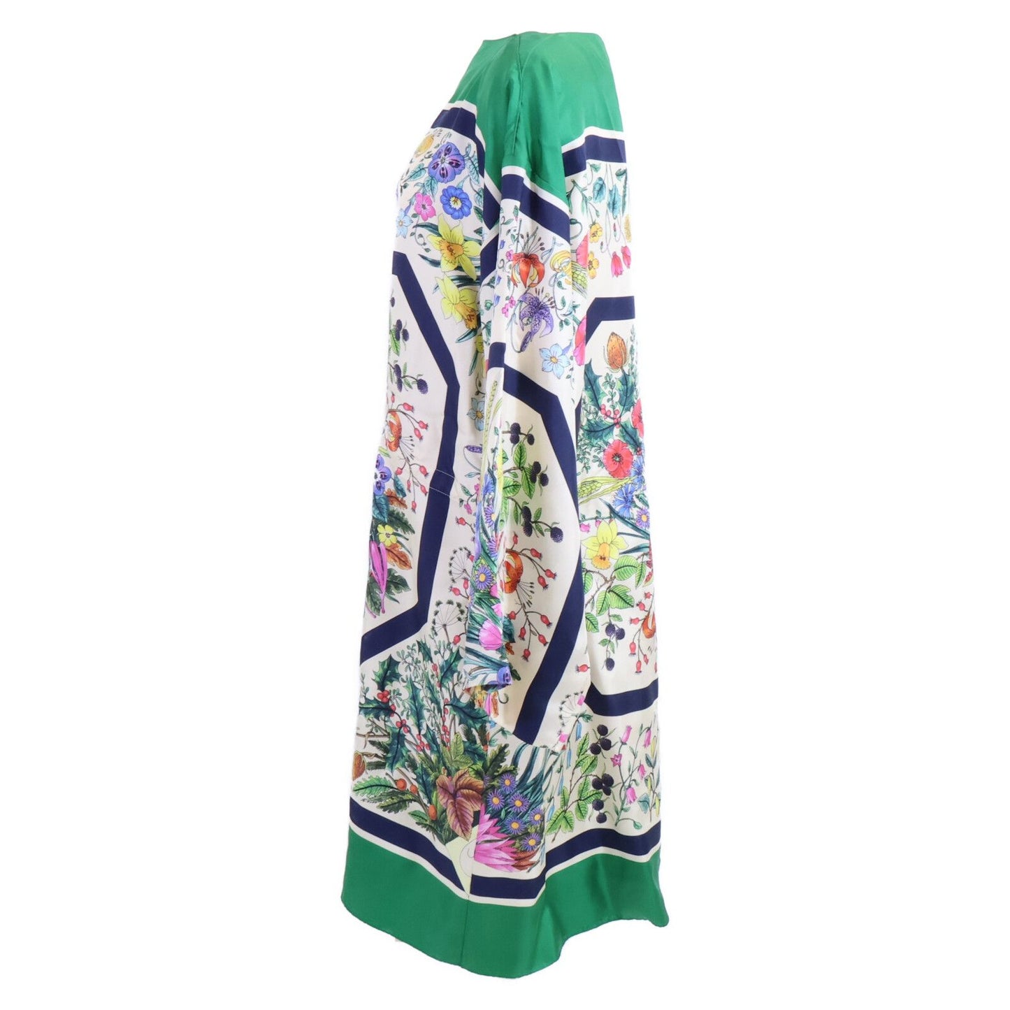 Gucci Scarf Pattern Waist Ribbon Silk Dress — view 3