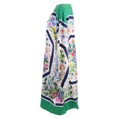 Gucci Scarf Pattern Waist Ribbon Silk Dress — view 3