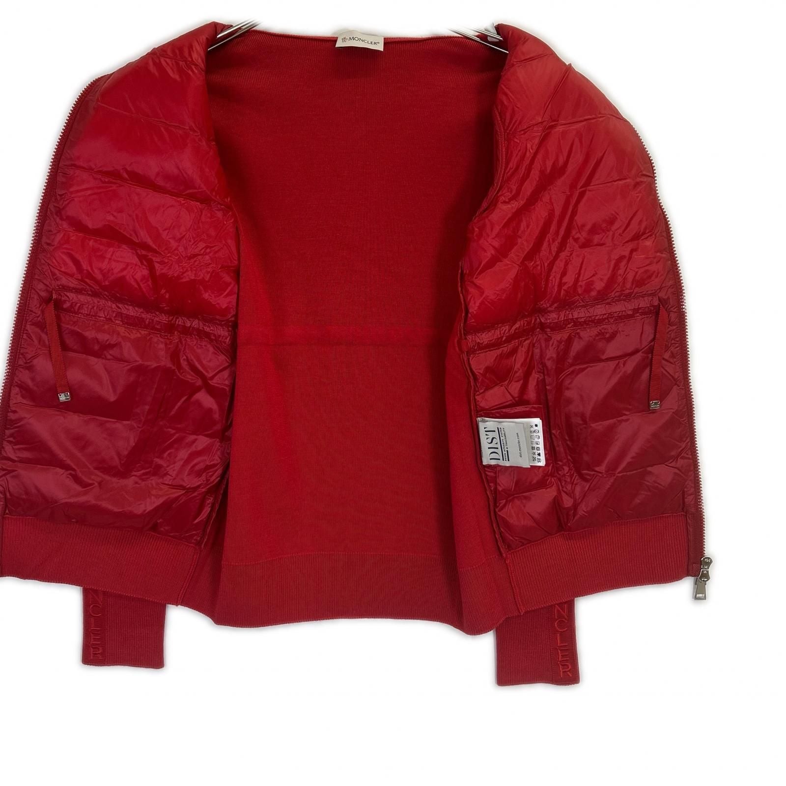 Moncler Down Jacket Cut Replacement Tricot Cardigan Zip Up Knit XS — view 3