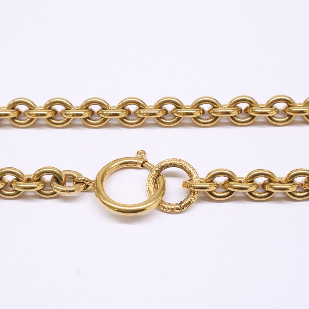 Chanel CC Logo Gold Chain Necklace — view 4