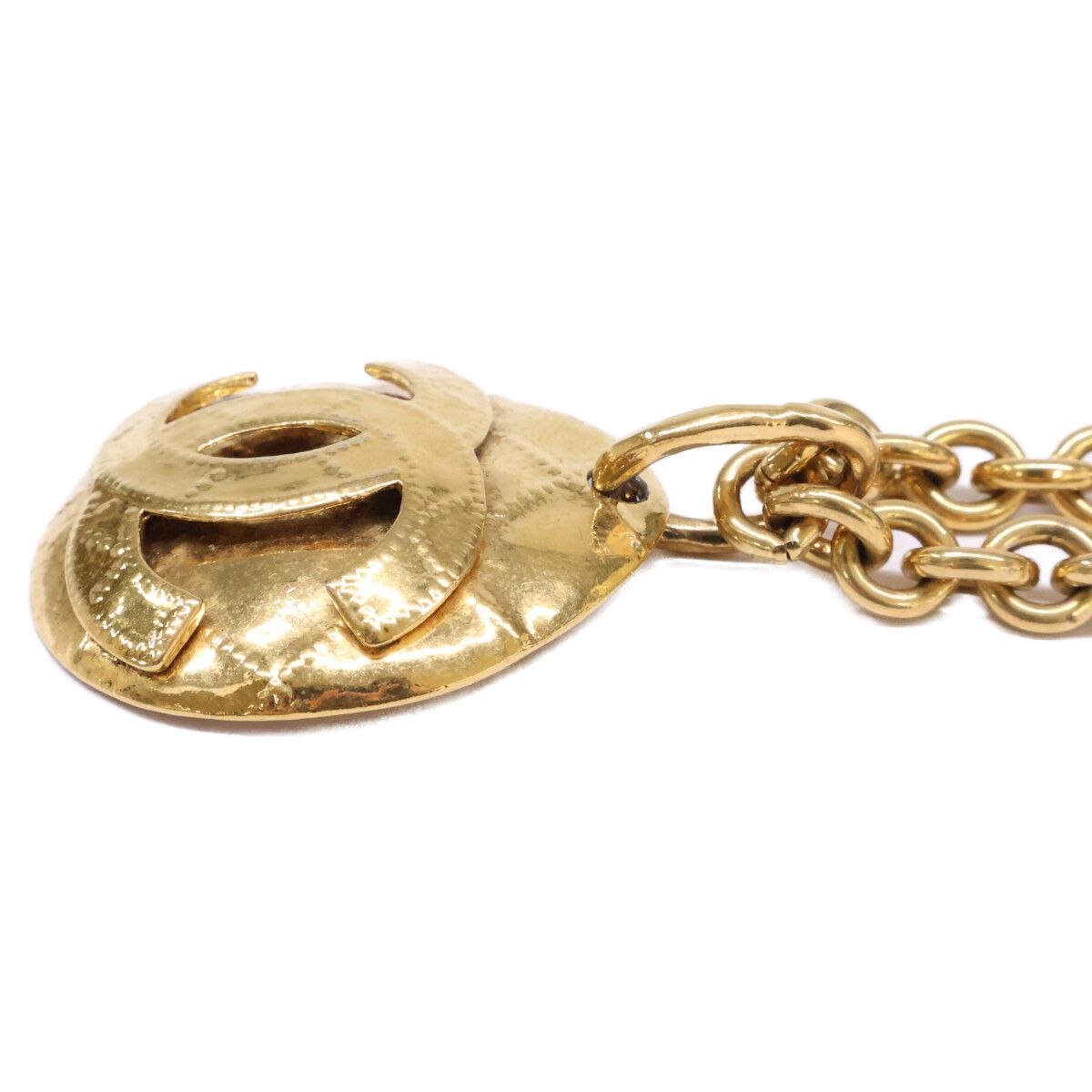 Chanel CC Logo Gold Chain Necklace — view 7