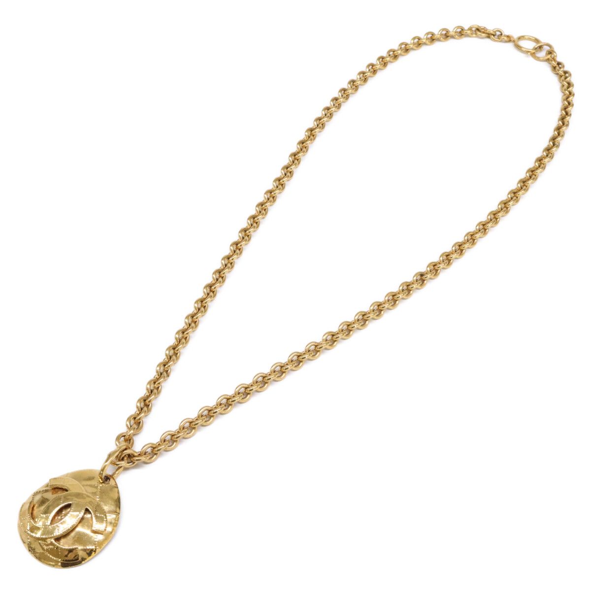 Chanel CC Logo Gold Chain Necklace — view 3